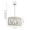 Rennnsan Xyluna 19" W 5 -Light Dimmable Rustic Drum Shaded Chandelier in Antique White - 3 of 4