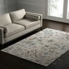 2' X 3' Tan Brown And Blue Abstract Distressed Area Rug - 2 of 4