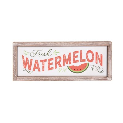 Transpac Wood 15.98" Multicolor Spring Fresh Watermelon Sign Wall Decor