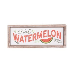 Transpac Wood 15.98" Multicolor Spring Fresh Watermelon Sign Wall Decor - 1 of 2