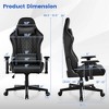 Costway Gaming Chair with RGB LED Lights Racing Game Chair with Meta Base & Class-4 Gas Lift - 3 of 4