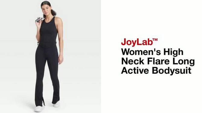 Women's High Neck Flare Long Active Bodysuit - JoyLab™, 2 of 8, play video