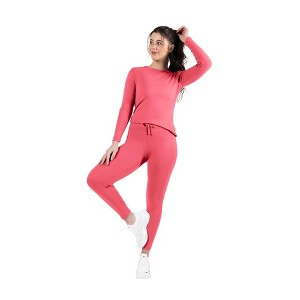 Kickoff Thermal Underwear for Women Long Johns for Women Thermal Top Bottom Fleece Lined Base Layer Set Moisture-Wicking Pajamas Cold Weather - 1 of 4