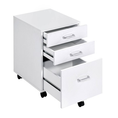 NicBex Mobile File Cabinet with 3 Drawers for Home Office Organizer Letter/Legal/A4/F4