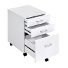 NicBex Mobile File Cabinet with Wheels,Modern Vertical Filing Cabinets with 3 Drawers ,Office Cabinet for Home, Office - 4 of 4