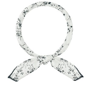 INSPIRE CHIC Women's Floral Printed 100% Cotton Lace Trim Square Scarves 1Pc - 1 of 4