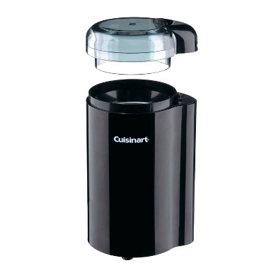 Compact Black Electric Coffee Grinder with Stainless Steel Blade