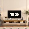 NicBex 65" Floating TV Stand with Led Lights and Power Outlet Modern High Gloss Entertainment Center Media Console for Living Room, Bedroom, Black - 2 of 4