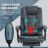 Faux Leather Adjustable High Back Office Recliner Chair with 7-Point Vibrating Massage, Lumbar Support and Footrest - 4 of 4