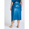 ELOQUII Women's Plus Size Wrap Front Faux Leather Midi Skirt - 4 of 4