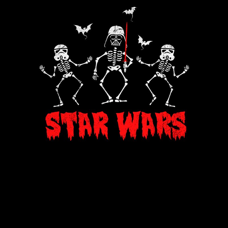Men's Star Wars Halloween Vader Skeletons T-Shirt, 2 of 6