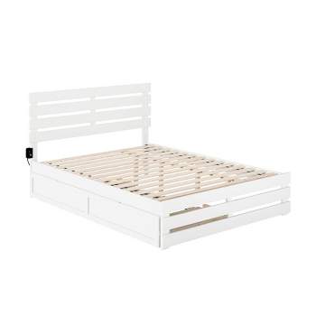 Oxford Bed with Footboard and USB Turbo Charger with Extra Long Trundle - AFI