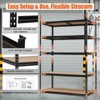 Heavy Duty Garage Shelving Units,5-Tier Adjustable Storage Shelves,Loads 2000 LBS, Metal Storage Utility Rack Shelf Unit - 2 of 4