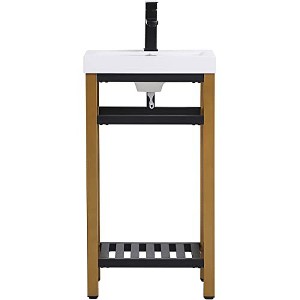 Elegant Lighting 18 inch Single Bathroom Metal Vanity in Golden Black - 1 of 4