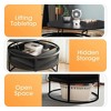 Coffee Table with Lift Top and Hidden Storage, Round Center Table for Living Room - 3 of 4