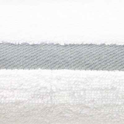 Las Rayas Light Grey and White Cotton Pool Towel Set, 4-Pack