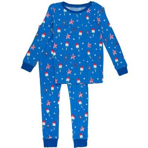 RuggedButts SoftSnooze Toddler Boys Long Sleeve Pajama Set - 1 of 4
