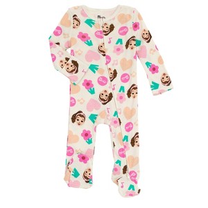 Ms. Rachel Floral Baby Girls Zip Up Sleep N' Play Coverall Newborn to Infant - 1 of 4