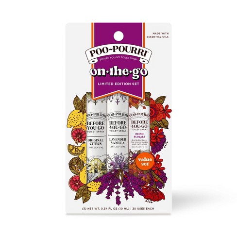 10ml 3pk Toilet Spray Lavender Florals Citrus - Poo-pourri : Target