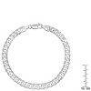 Steeltime unisex sterling silver curb link chain bracelet. Color Options: Silver, Gold, Two-Tone - 3 of 3