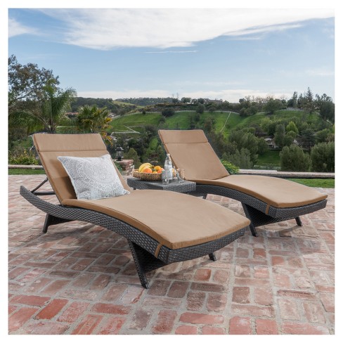 Salem 3pc All Weather Wicker Patio Lounge Coffee Table Caramel Christopher Knight Home Target