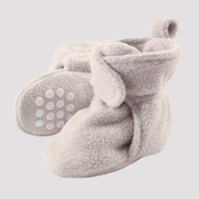 Luvable Friends Baby Fleece Lined Scooties - Light Gray 0-6M