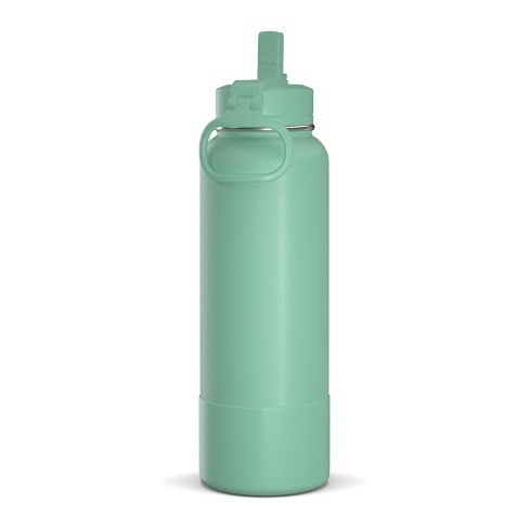 Hydrapeak 40oz Insulated Water Bottle With Straw Lid Matching Color Cap And  Rubber Boot Pale Sage : Target