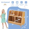 Infans 5-Cube Kids Bookshelf and Toy Organizer Wooden Storage Bookcase w/ Wood Legs - 2 of 4