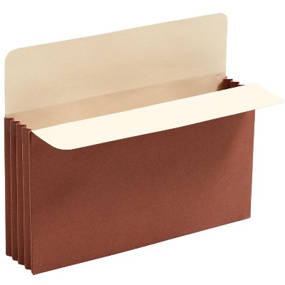 MyOfficeInnovations Expanding File Pockets 3.5" Expansion Letter Size Brown 25/BX 418293