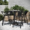 Merrick Lane Set of Four Restaurant Style Barstool with PE Rattan Seat for Indoor/Outdoor Use - 2 of 4
