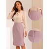 INSPIRE CHIC Women's Elegant High Wasit Split Hem Work Bodycon Pencil Skirt - 2 of 4