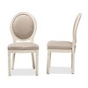 Set of 2 Louis Fabric Upholstered Dining Chairs with Nailhead Trim - Baxton Studio - 4 of 4