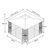 10 x 10 FT Outdoor Patio Gazebo, Canopy Tent With Ventilated Double Roof and Netting, Gazebo Canopy Shelter for Patio Backyard Lawn Garden - 4 of 4