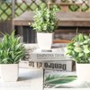 BRINJOY 6-Piece Flocked Eucalyptus Artificial Plants Set - Sage Green Faux Potted Greenery for Modern Home & Office Decor - 2 of 4