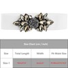INSPIRE CHIC Women's Elastic Stretchy Vintage Elegant Rose Flower Rhinestone Belt - 4 of 4