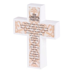 Dicksons KJV The Lords Prayer, Multicolor 5.5 x 4.25 Inch Resin Tabletop Block Cross Sign Plaque - 1 of 3