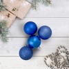 Northlight 60ct Lavish Blue Shatterproof 4-Finish Christmas Ball Ornaments 2.5" (60mm) - 2 of 3