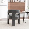 SEYNAR Modern Glam PU Leather Upholstered Dining Chair, Open-Back Accent Chair - 4 of 4