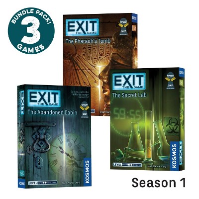 Thames & Kosmos EXIT: The Game, Season 1. Three-Pack: The Abandoned Cabin, The Pharaoh's Tomb, The Secret Lab