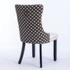 Okak Farmhouse Upholstered Dining Chairs Set of 2, Solid Wood Leg Nailhead Trim, Comfy Velvet Tufted Accent Side Chairs for Dining Table - 4 of 4
