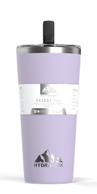 Hydrapeak Grande 25 oz PURPLE/BLUE FADE Stainless Insulated Cup Straw Lid  NEW