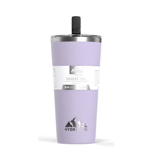 Hydrapeak 32oz Insulated Water Bottle with Straw Lid Matching Color Cap and  Rubber Boot Orchid