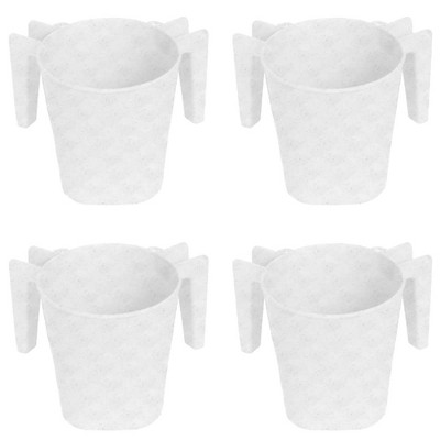 YBM Home Square Plastic Wash Cup, Pack of 4