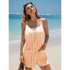 EXLURA Women's Summer Casual Sleeveless Striped Rompers Loose Spaghetti Strap Overalls 2025 Jumpsuits Vacation Beach Outfits - 3 of 4