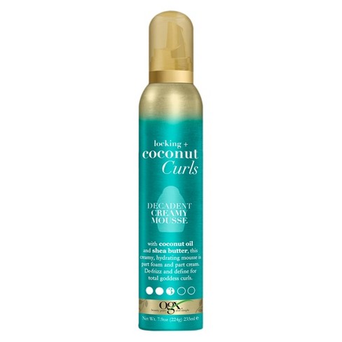 Ogx Locking Coconut Curls Decadent Creamy Mousse 7 9oz Target