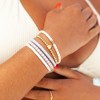 Beaded Bracelets for Women Dainty Heart Initial Bracelet Letter A-Z Charm Bracelet for Women Stretch - 4 of 4