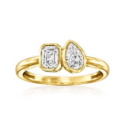 Ross-Simons 0.75 ct. t.w. Diamond Toi Et Moi Ring in 14kt Yellow Gold