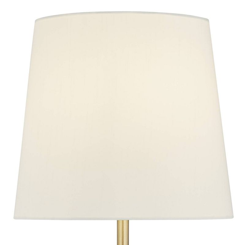 360 Lighting Phoebe Modern Buffet Table Lamps 28 1/2" Tall Set of 2 Gold Metal White Drum Shade for Bedroom Living Room Bedside Nightstand Office Kids, 3 of 9