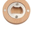 Unique Bargains Bottle Opener Magnetic Bottle Opener Beech Wood Handle Magnet Wood Light Brown 2.36"x3.35"x0.47" 1 Pcs - 4 of 4