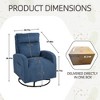 NicBex Corduroy Glider Swivel Chair,Upholstered Swivel Recliner Chairs with High Backrest,Modern Swivel Chair,Nursing Chair for Bedroom,Navy Blue - 3 of 4